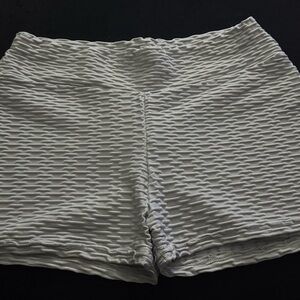 Fashion Nova Gray Textured Scrunch Booty Shorts – Size Large